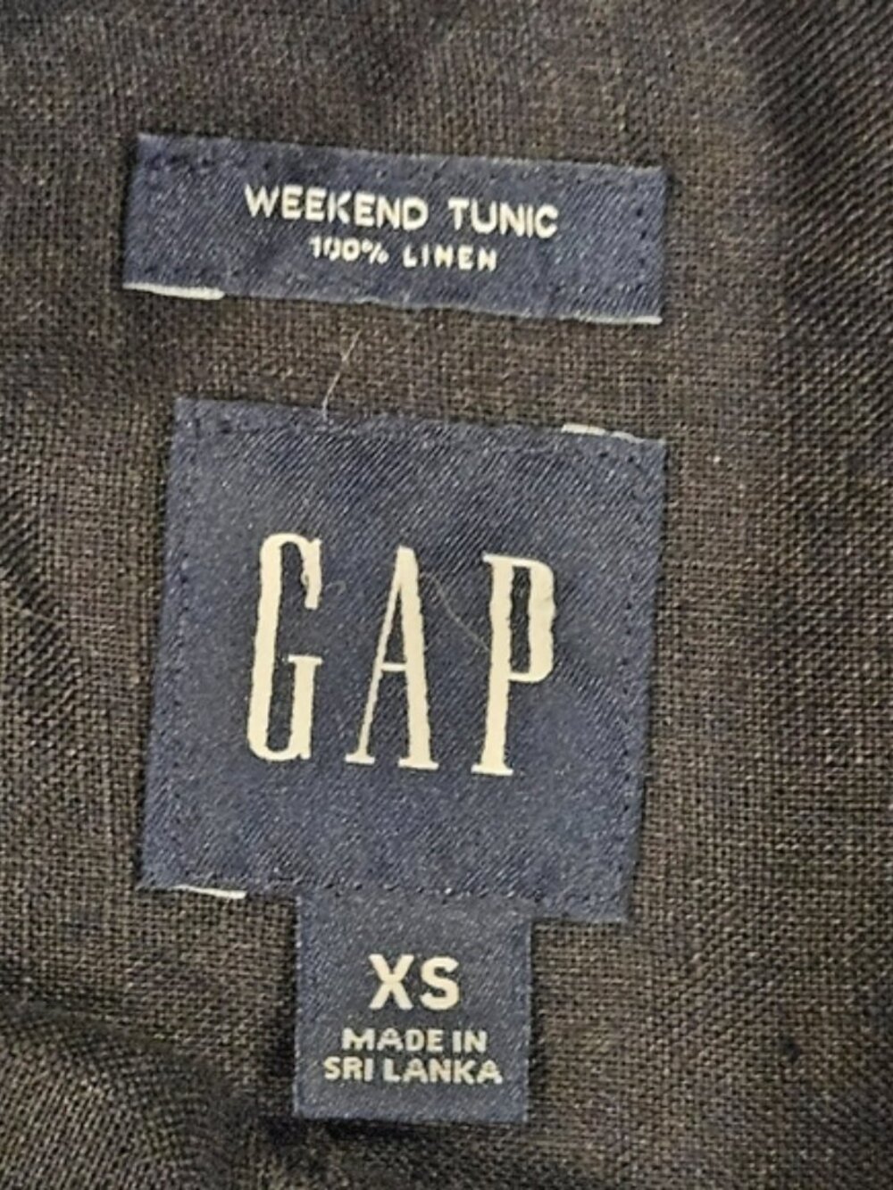 Gap SZ XS 100% Linen Longline Weekend Tunic Collared Button Down Long Sleeve - Picture 4 of 9
